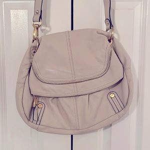 Like new beige leather bag